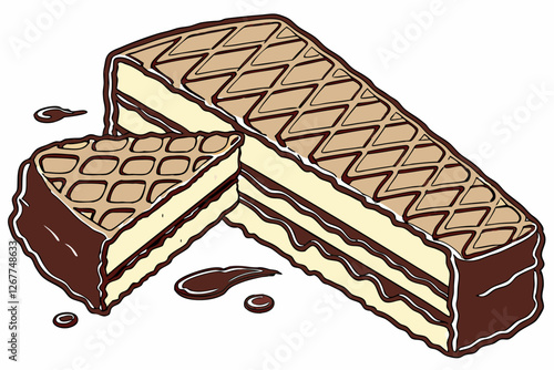 A crunchy chocolate wafer bar filled with creamy layers, perfect for snacking or dessert.