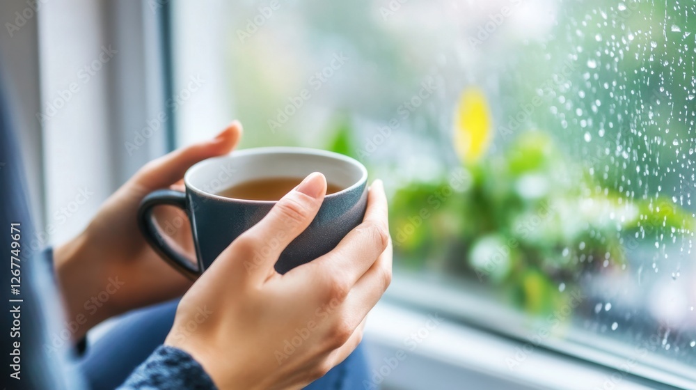 Cozy Rainy Day Coffee Moment: Enjoying Warm Beverages at Home Cozy Rainy Day Coffee Moment: Enjoying Warm Beverages at Home