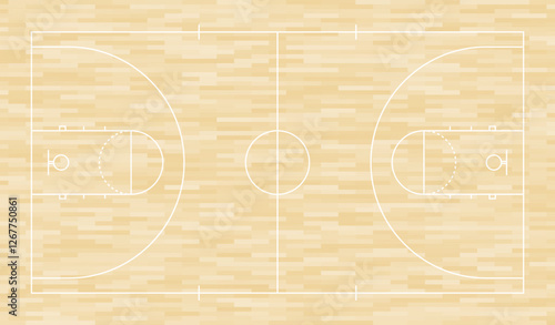 Basketball court top view, Basketball court line