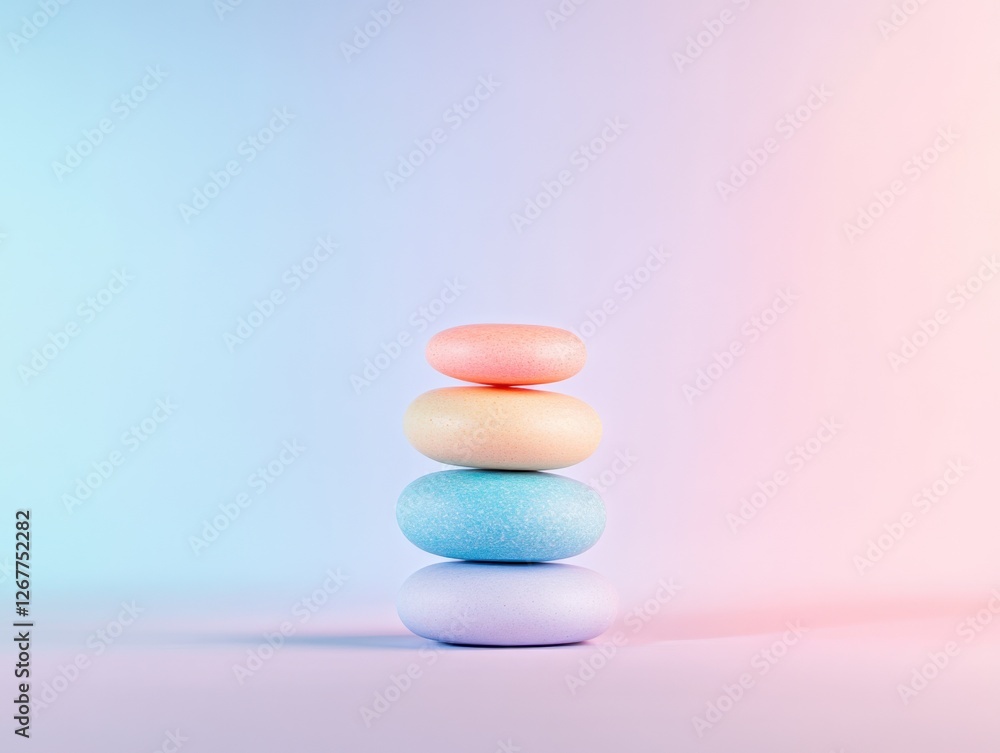 stacked pastel zen stones promote relaxation and mindfulness stacked pastel zen stones promote relaxation and mindfulness