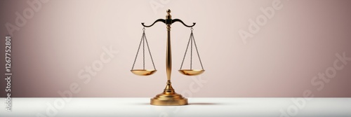 Balance scale symbolizing justice with a professional mood representing fairness against a minimalist background