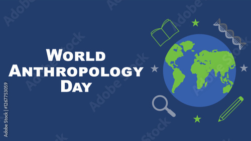 World Anthropology Day web banner design illustration 