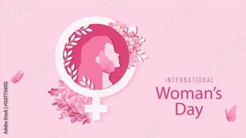 happy International women's day march 8th animation 4k