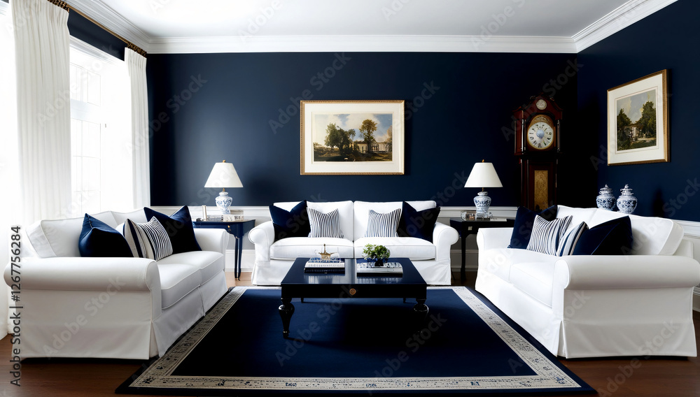 Living room design, classic style Living room model Living room design, classic style Living room model