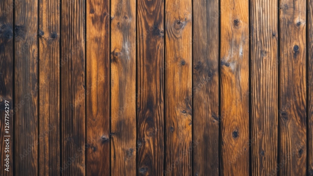 Wooden plank wall surface with rich brown tones and grain patterns suitable for background or texture usage. Copy Space Wooden plank wall surface with rich brown tones and grain patterns suitable for background or texture usage. Copy Space