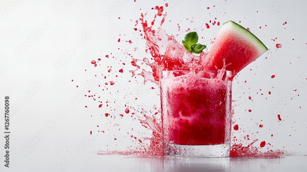 Refreshing watermelon drink with a splash of summer. A perfect thirst quencher! Refreshing watermelon drink with a splash of summer. A perfect thirst quencher!