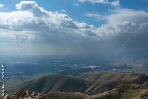 Cuadro en lienzo HDR view from Alexandrion to Jordan Valley