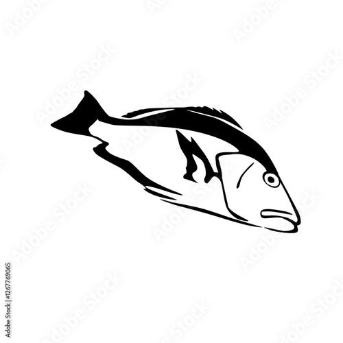 silhouette snapper fish