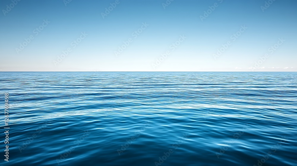 Serene Ocean Water Under a Clear Blue Sky Serene Ocean Water Under a Clear Blue Sky