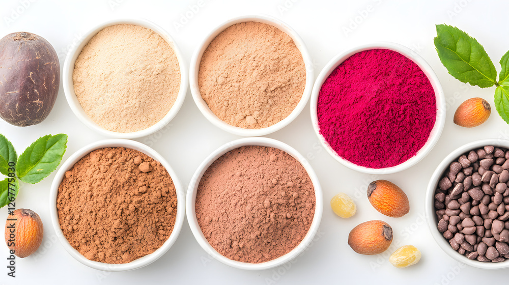 Collection of Superfood Powders: Maca, Cocoa, Lucuma, Baobab, Beetroot, and Guarana
Collection of Superfood Powders: Maca, Cocoa, Lucuma, Baobab, Beetroot, and Guarana