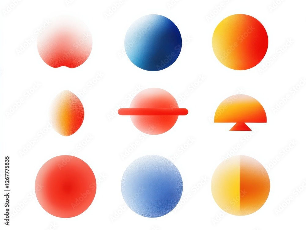 colorful abstract shapes on white background colorful abstract shapes on white background
