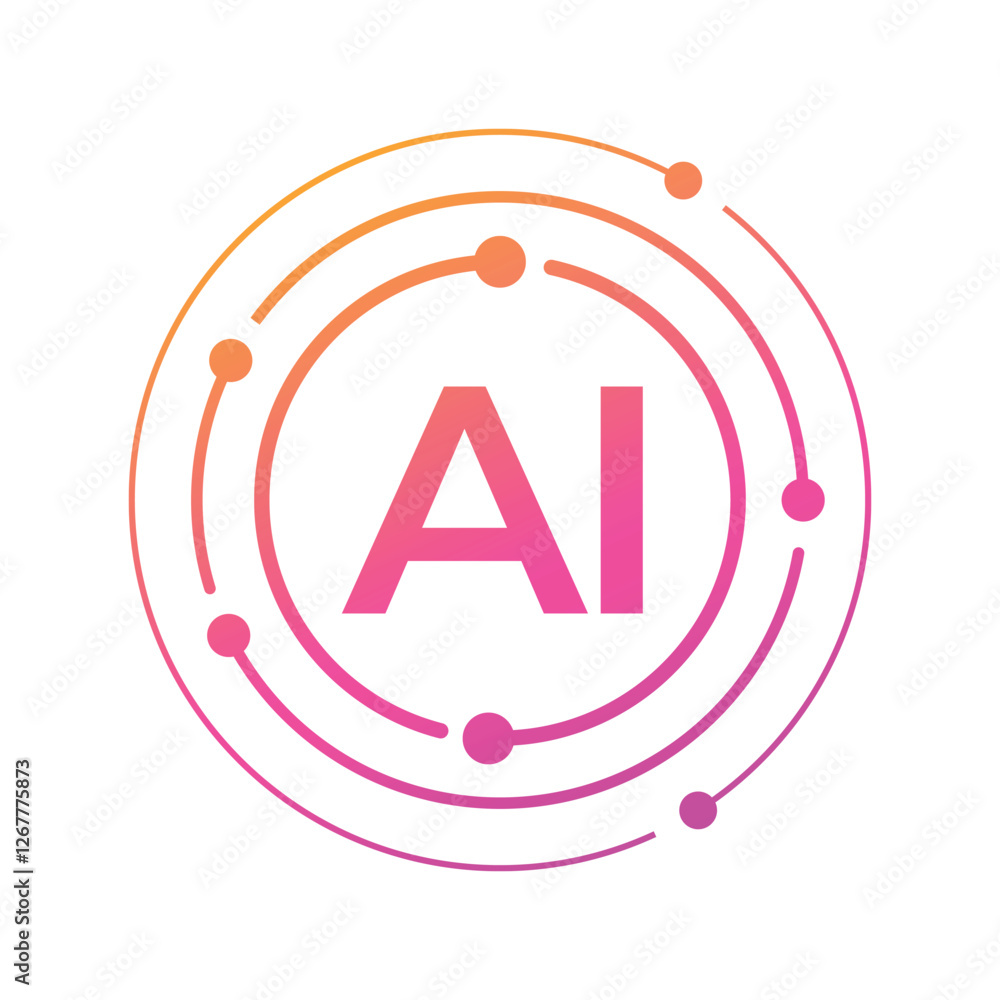 Artificial intelligence concept within rotating lines. electronic artificial intelligence interface Artificial intelligence concept within rotating lines. electronic artificial intelligence interface