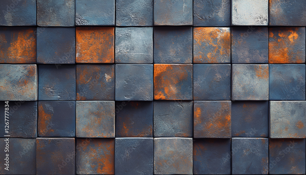 Dark textured stone panels with geometric pattern for modern architectural design Dark textured stone panels with geometric pattern for modern architectural design
