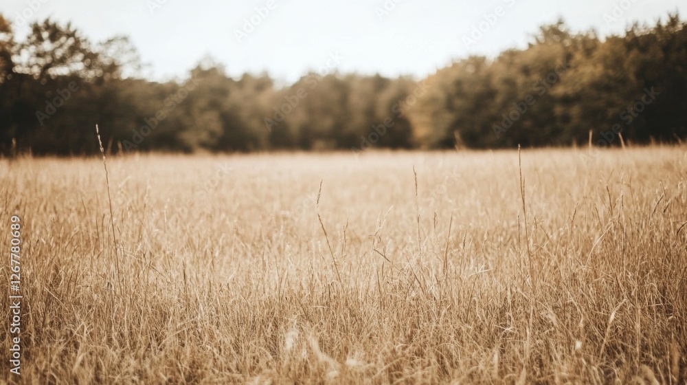 Golden Field, Autumn Landscape, Tranquil Nature Scene, Ideal for Background Use Golden Field, Autumn Landscape, Tranquil Nature Scene, Ideal for Background Use