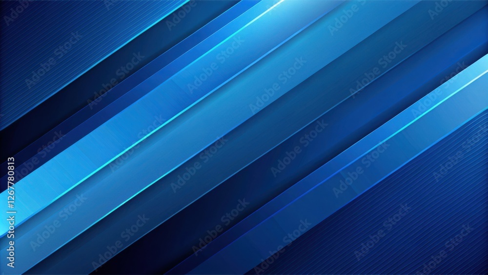 Obraz premium Abstract Geometric Pattern of Intersecting Diagonal Lines in Various Shades of Blue