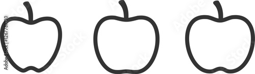 Apple Fruit Thin Line Icon vector file