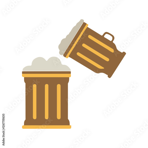 beer mug vector icon set flat design illustrations