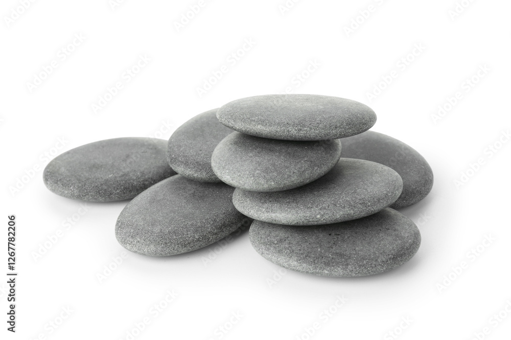 Spa stones isolated on white. Zen and harmony Spa stones isolated on white. Zen and harmony