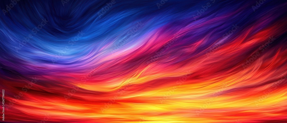 Creative Gradient and Artistic Blend on Solid Background. Vibrant abstract sunset with swirling colors and dynamic brushstrokes. Creative Gradient and Artistic Blend on Solid Background. Vibrant abstract sunset with swirling colors and dynamic brushstrokes.