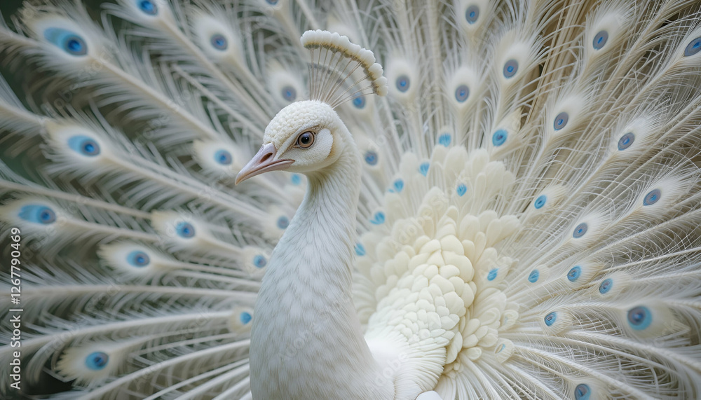 Obraz premium beautiful peacock with feathers isolated on transparent background