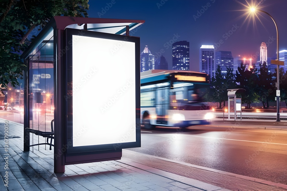 Bill board advertisement Display at Nighttime City with Motion Blur Lighting
Bill board advertisement Display at Nighttime City with Motion Blur Lighting