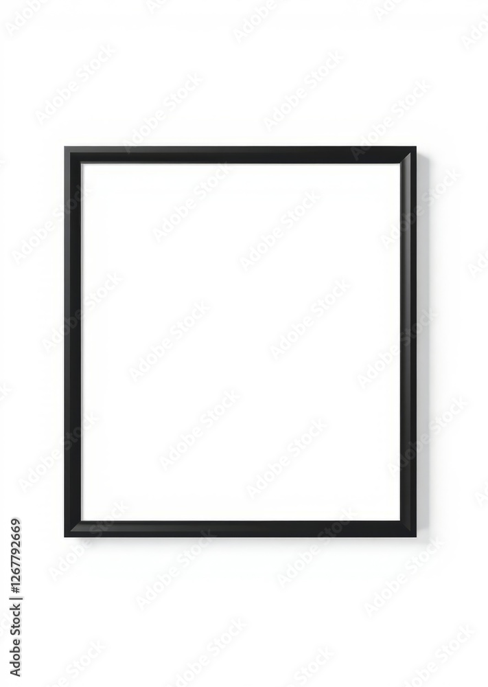 Mock up of a black picture frame isolated on a white background modern and minimalist style wall art mockup interior wall frame mockup art home empty modern decoration poster Mock up of a black picture frame isolated on a white background modern and minimalist style wall art mockup interior wall frame mockup art home empty modern decoration poster