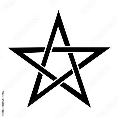 Pentagram star icon. Vector image