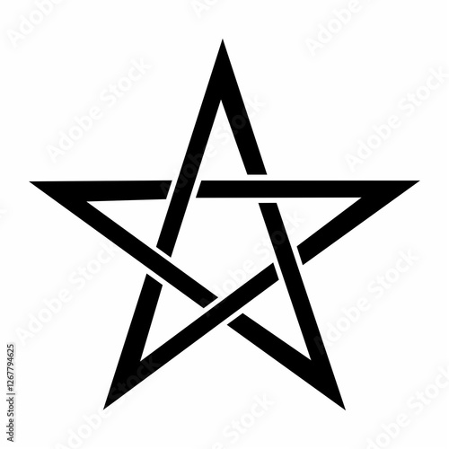 Fotografía Pentagram star icon. Design image