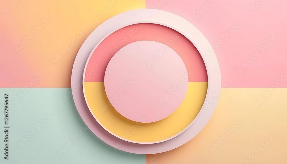 Pastel Colored Rings on Contrasting Backgrounds with Soft Light Pastel Colored Rings on Contrasting Backgrounds with Soft Light