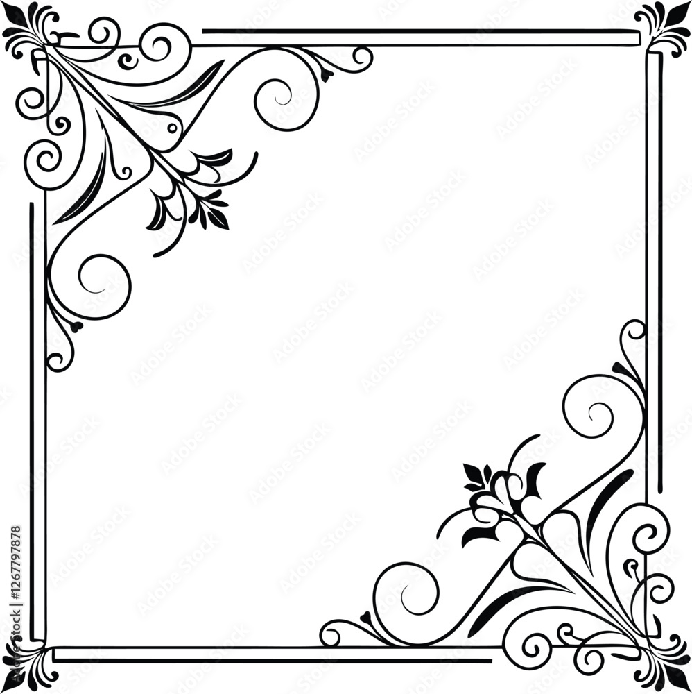 Ethnic Geometric Corner Ornament Vector illustration Ethnic Geometric Corner Ornament Vector illustration