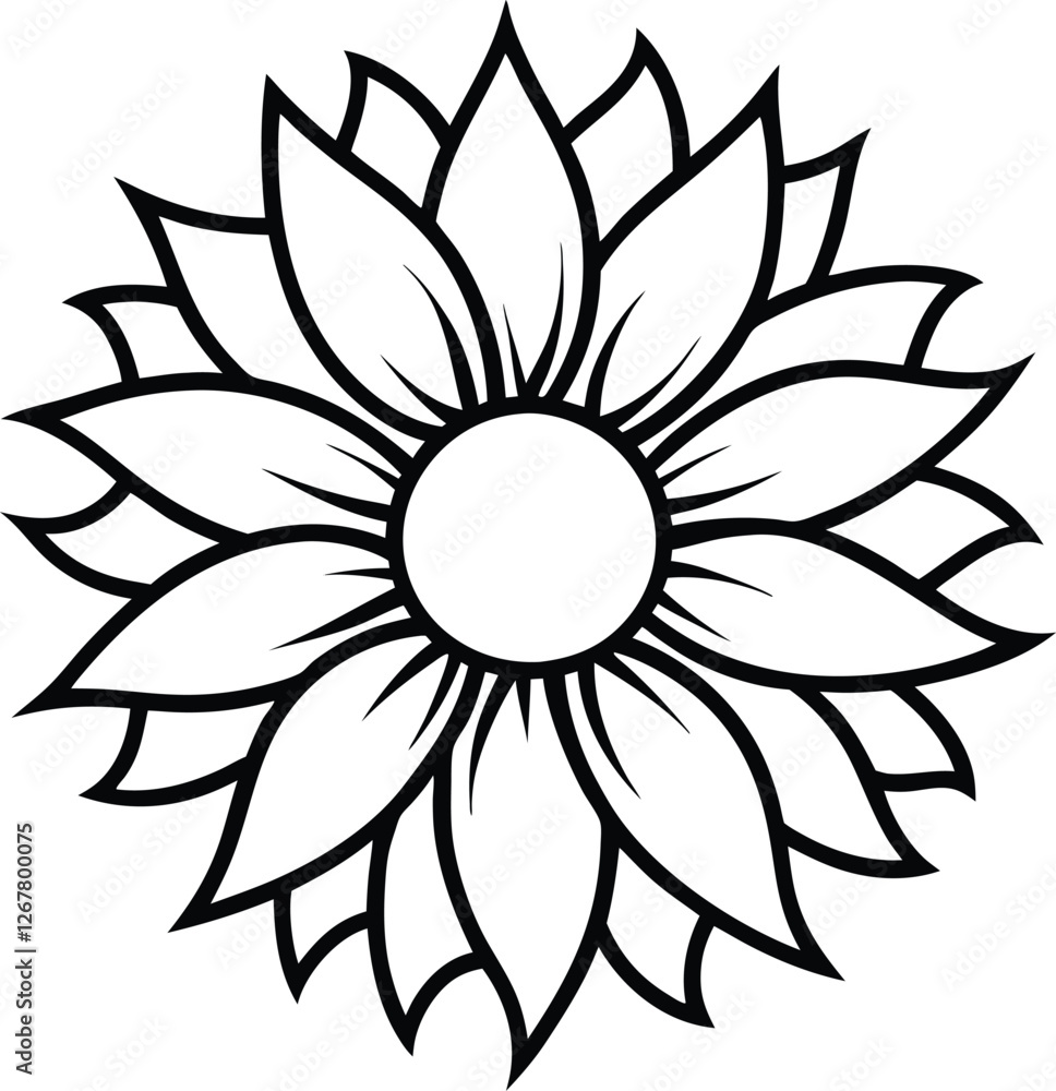 abstract sunflower icon vector illustration abstract sunflower icon vector illustration