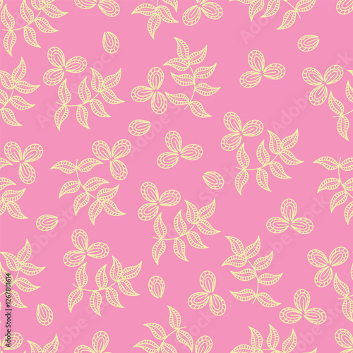 Vintage seamless floral pattern. Liberty style background of small pastel colorful flowers. Small flowers scattered over a white background. Stock vector for printing on surfaces