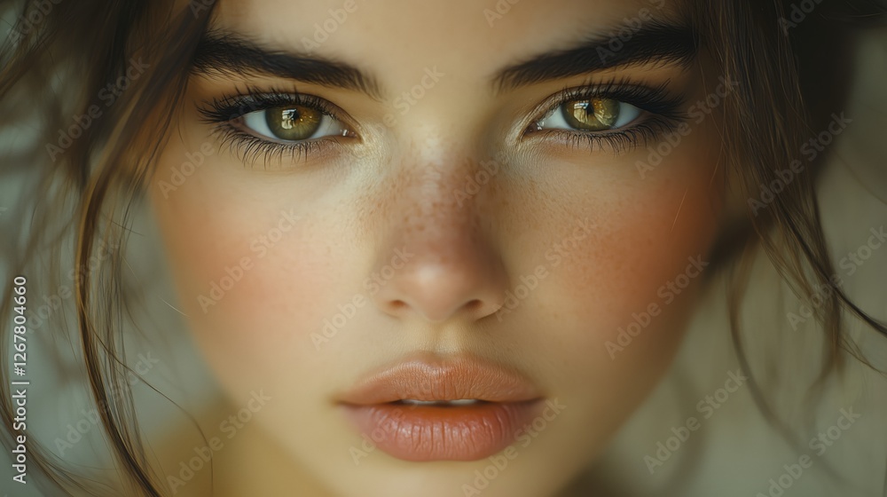Charming gaze under delicate makeup Charming gaze under delicate makeup