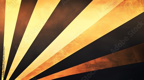 Wallpaper Mural Vibrant rays of gold and black radiating in a stunning abstract design. Torontodigital.ca