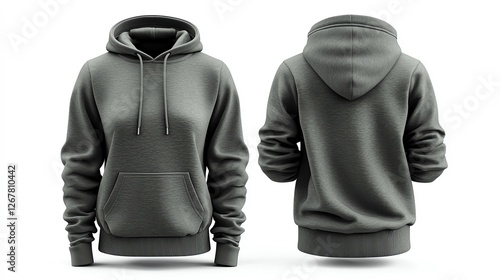 Fashionable green hoodie for casual wear. photo