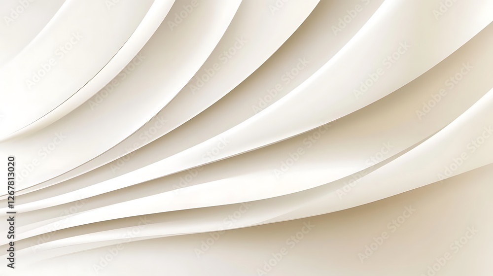 Abstract White and Beige Curving Lines Design Abstract White and Beige Curving Lines Design