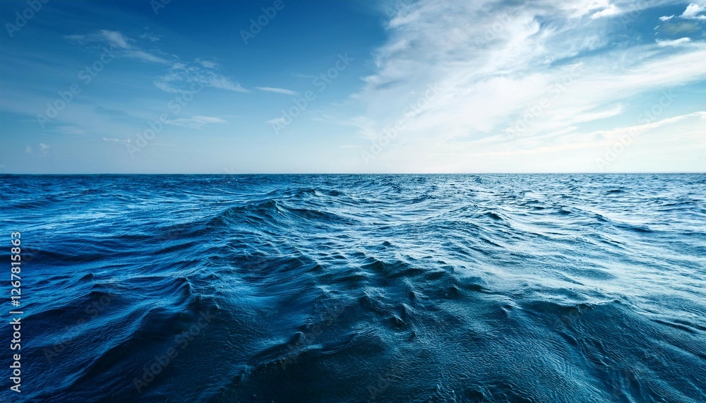 Fototapeta premium surface of water blue wave background