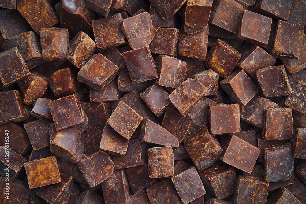 Dark chocolate squares placed delicately on a deep, brown background, focusing on the intricate textures and shine of the chocolate, perfect for gourmet food imagery or sweet treats.
Dark chocolate squares placed delicately on a deep, brown background, focusing on the intricate textures and shine of the chocolate, perfect for gourmet food imagery or sweet treats.