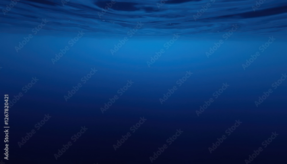 Deep blue water reflects the vast ocean under a bright sky Deep blue water reflects the vast ocean under a bright sky