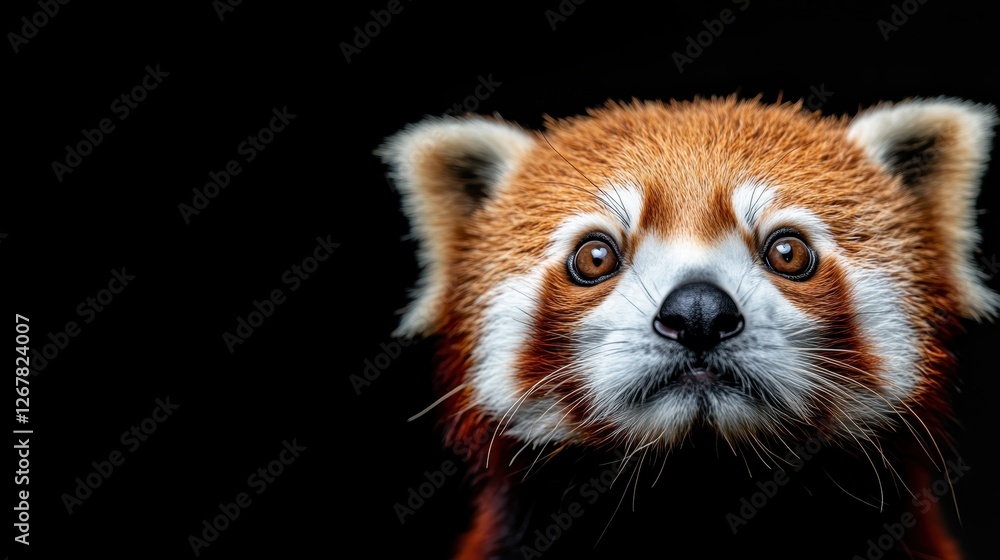 An artistic close-up of a red panda's face showcases its adorable features and expressive eyes, emphasizing its charm and captivating presence in nature. An artistic close-up of a red panda's face showcases its adorable features and expressive eyes, emphasizing its charm and captivating presence in nature.