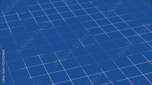Looping blueprint background with grid lines for design projects and animations