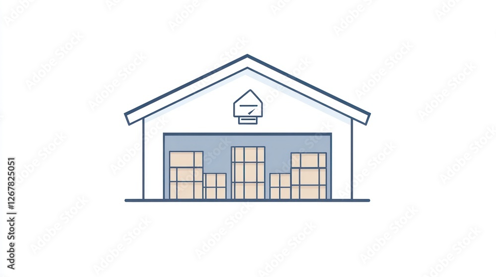 Warehouse storage, boxes, inventory management, logistics, efficient Warehouse storage, boxes, inventory management, logistics, efficient