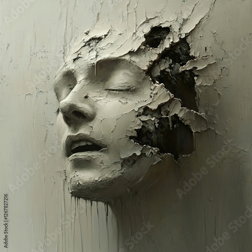 Broken Face: A Study in Pain and Decay