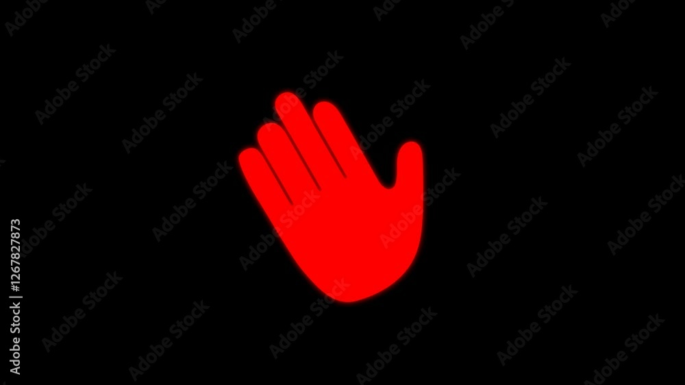 Hand Waving, Hello Hi, Hand Shaking Sign Symbol 4k Motion Graphics Video Footage with Alpha Channel Hand Waving, Hello Hi, Hand Shaking Sign Symbol 4k Motion Graphics Video Footage with Alpha Channel