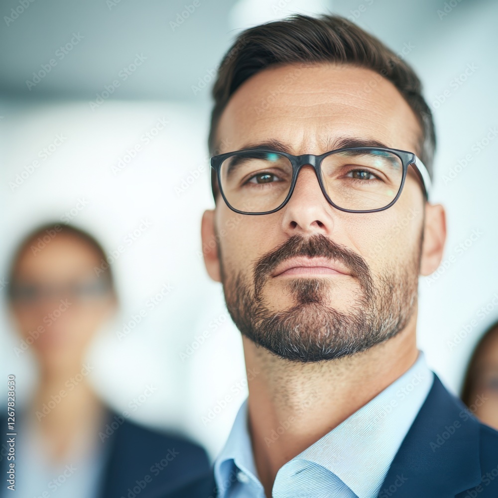 Portrait of a Confident Businessman in Glasses Portrait of a Confident Businessman in Glasses