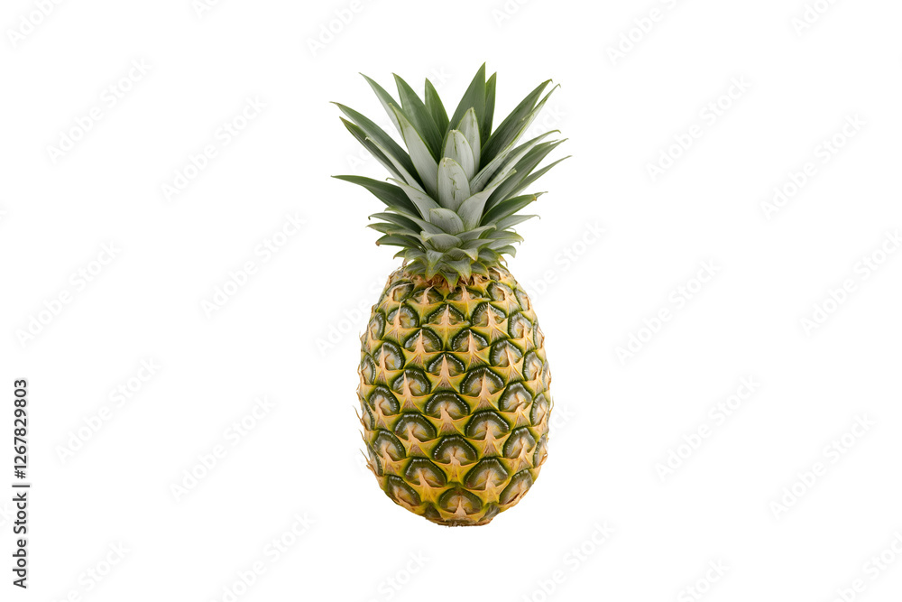 Fototapeta premium Riped pineapple isolated on white background.