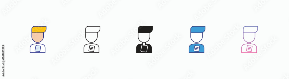 Kick me icons set in different style vector stock Kick me icons set in different style vector stock