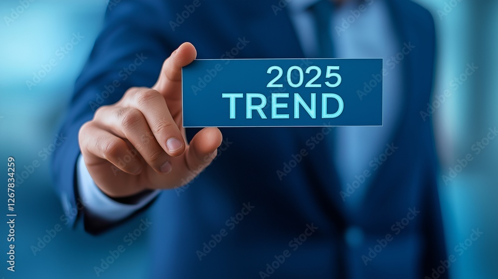 A businessman is pointing to a text message that reads 