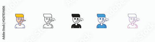 Liar icons set in different style vector stock