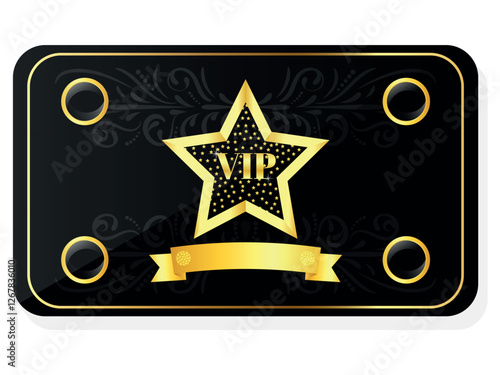VIP star, high society, map, gold, vintage